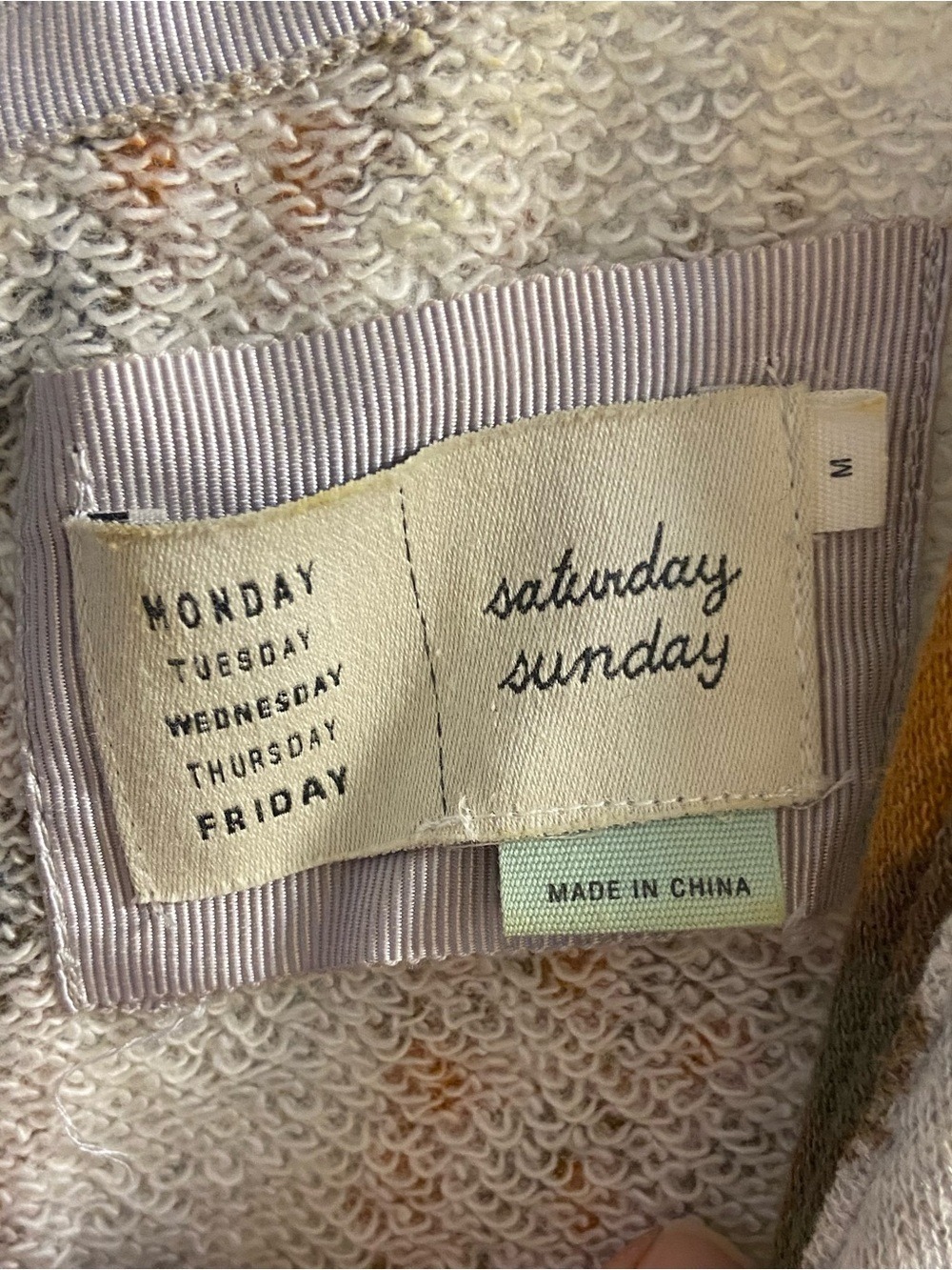 Saturday Sunday Anthropologie grey floral retro y2k short sleeve top Medium - Picture 7 of 8
